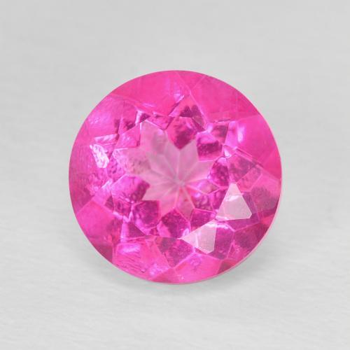3.64 ct Pink Topaz Stone, Natural Topaz in Round Facet Shape for Sale