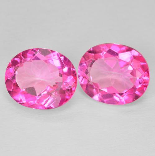 11.84 ctw Pink Topaz Stones, Natural Topaz in Oval Facet Shape for Sale