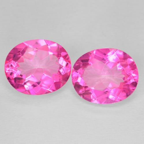 11.57ctw Natural Deep Magenta Topaz, Oval, VVS-VS