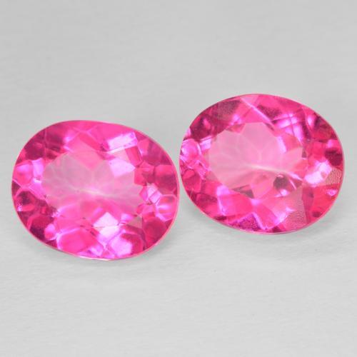 10.97 ctw Pink Topaz Stones, Natural Topaz in Oval Facet Shape for Sale