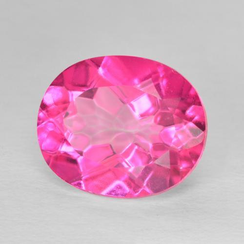 5.71 ct Pink Topaz Stone, Natural Topaz in Oval Facet Shape for Sale