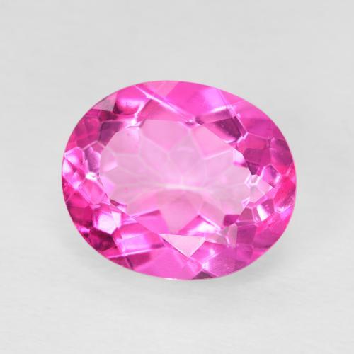 5.82 ct Pink Topaz Stone, Natural Topaz in Oval Facet Shape for Sale