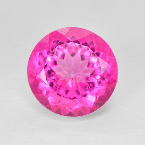 7.05ct Natural Hot Pink Topaz, Round, VVS