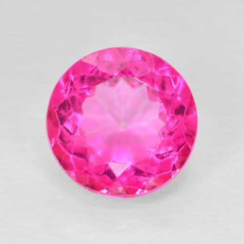 6.75ct Natural Deep Magenta Topaz, Round, VVS