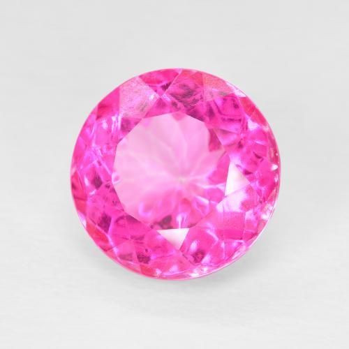 6.32 ct Pink Topaz Stone, Natural Topaz in Round Facet Shape for Sale