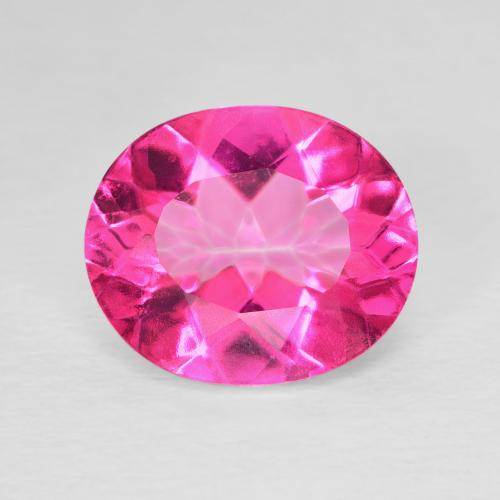 5.29ct Natural Deep Magenta Topaz, Oval, VVS-VS