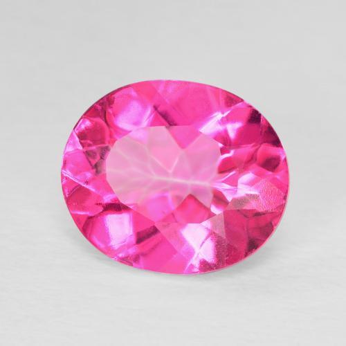 5.29 ct Pink Topaz Stone, Natural Topaz in Oval Facet Shape for Sale