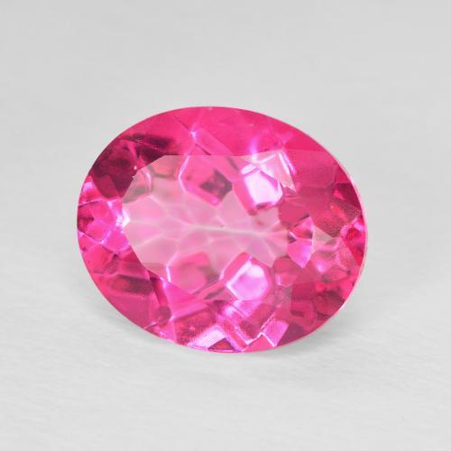 5.80 ct Pink Topaz Stone, Natural Topaz in Oval Facet Shape for Sale