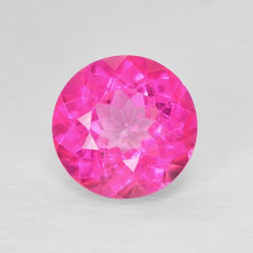 3.49ct Natural Dark Pink Topaz, Round, VVS-VS