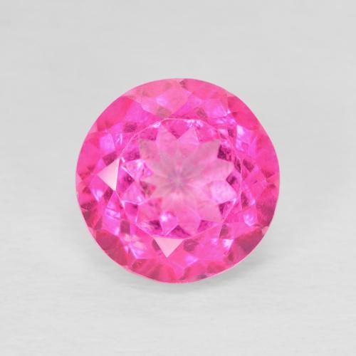 3.61ct Natural Deep Magenta Topaz, Round, VVS-VS