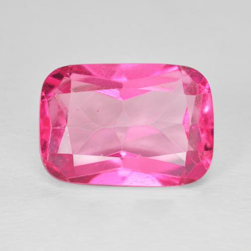 9.60ct Natural Medium Dark-Pink Topaz, Cushion, VVS-VS