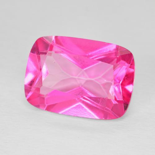 8.67 ct Pink Topaz Stone, Natural Topaz in Cushion-Cut Shape for Sale