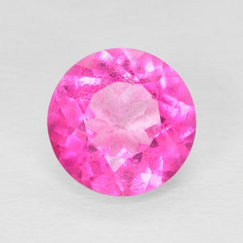 3.37ct Natural Dark Pink Topaz, Round, VVS-VS