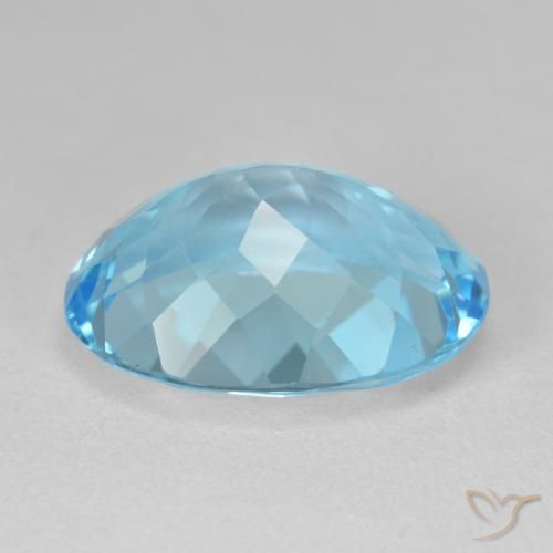 Topaz Gemstone in 19.2 x 14.6 mm Size for Sale, Topaz Stone in Swiss Blue Color