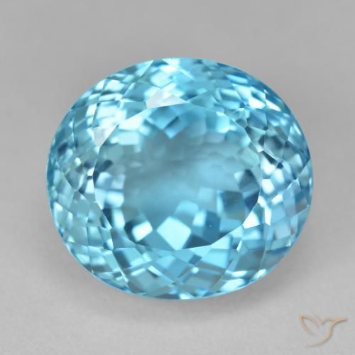 25.54ct Natural Swiss Blue Topaz, Oval, VVS-VS