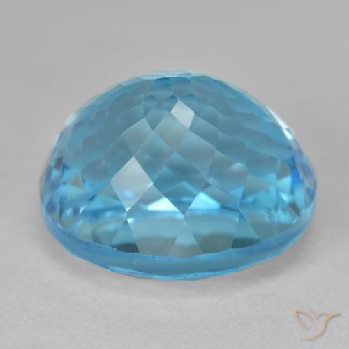 Topaz Gemstone in 16.7 x 15.1 mm Size for Sale, Topaz Stone in Swiss Blue Color
