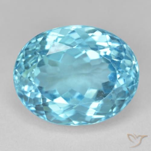 22.94ct Natural Swiss Blue Topaz, Oval, VS