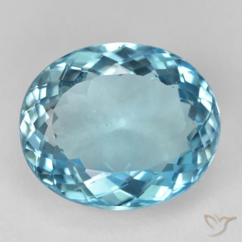 23.21ct Natural Swiss Blue Topaz, Oval, VS