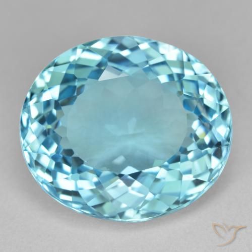 26.41ct Natural Swiss Blue Topaz, Oval, VS, Photo A