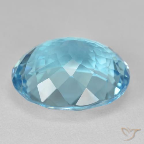 Topaz Gemstone in 19 x 16.8 mm Size for Sale, Topaz Stone in Swiss Blue Color