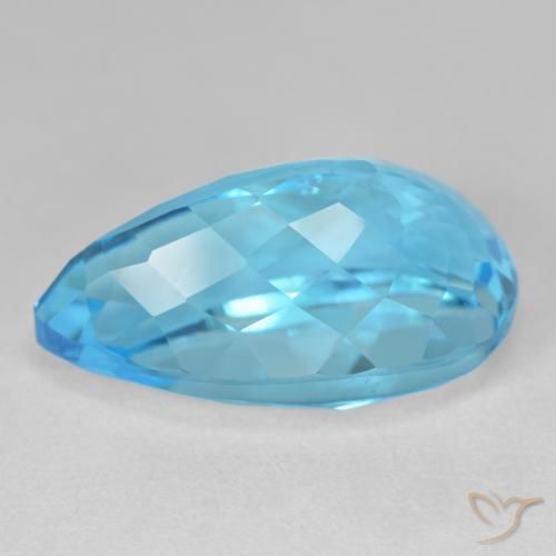 Topaz Gemstone in 23.2 x 13.8 mm Size for Sale, Topaz Stone in Swiss Blue Color