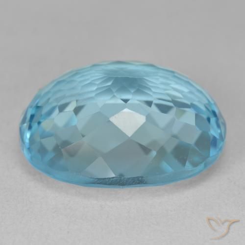 Topaz Gemstone in 18.7 x 15.4 mm Size for Sale, Topaz Stone in Swiss Blue Color