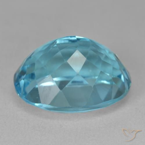 Topaz Gemstone in 17.8 x 14.2 mm Size for Sale, Topaz Stone in Swiss Blue Color