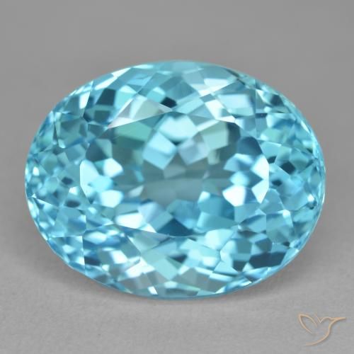 23.52ct Natural Swiss Blue Topaz, Oval, VVS