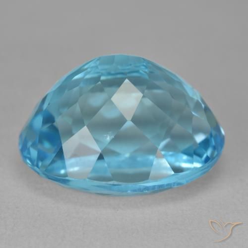 Topaz Gemstone in 17.9 x 14.3 mm Size for Sale, Topaz Stone in Swiss Blue Color
