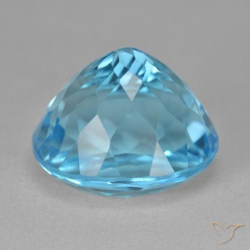 Topaz Gemstone in 16.1 x 13.8 mm Size for Sale, Topaz Stone in Swiss Blue Color
