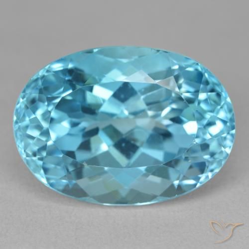 23.61ct Natural Swiss Blue Topaz, Oval, VVS