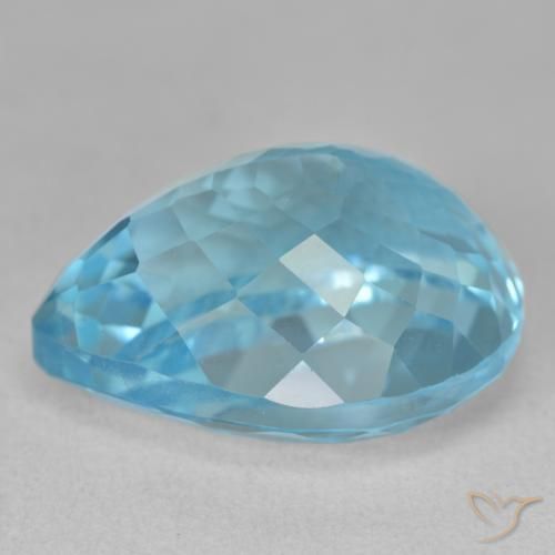 Topaz Gemstone in 20 x 15 mm (calibrated) Size for Sale, Topaz Stone in Swiss Blue Color