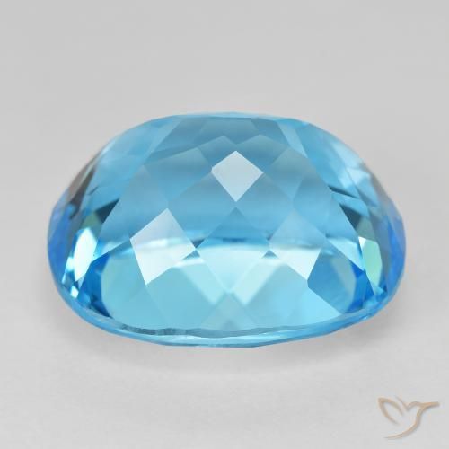Topaz Gemstone in 18.3 x 15.6 mm Size for Sale, Topaz Stone in Swiss Blue Color