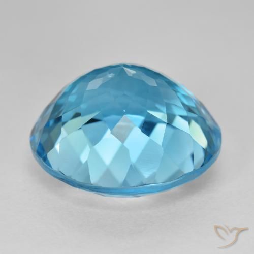 Topaz Gemstone in 18 mm (calibrated) Size for Sale, Topaz Stone in Swiss Blue Color