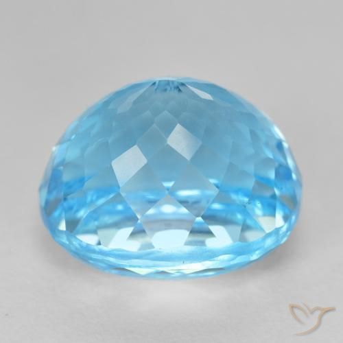 Topaz Gemstone in 16 x 14.2 mm Size for Sale, Topaz Stone in Swiss Blue Color