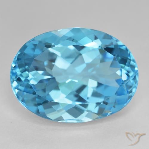 27.52ct Natural Swiss Blue Topaz, Oval, VVS-VS