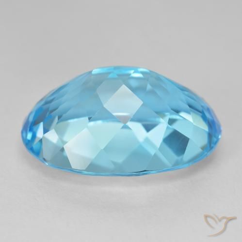 Topaz Gemstone in 21.4 x 15.8 mm Size for Sale, Topaz Stone in Swiss Blue Color
