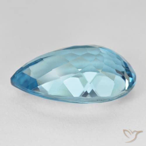Topaz Gemstone in 22.5 x 14 mm Size for Sale, Topaz Stone in Swiss Blue Color