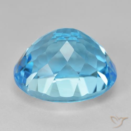 Topaz Gemstone in 16.9 x 14.8 mm Size for Sale, Topaz Stone in Swiss Blue Color