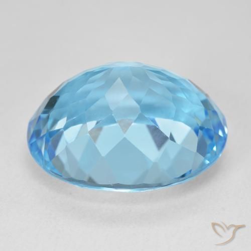 Topaz Gemstone in 18.6 x 15.3 mm Size for Sale, Topaz Stone in Swiss Blue Color