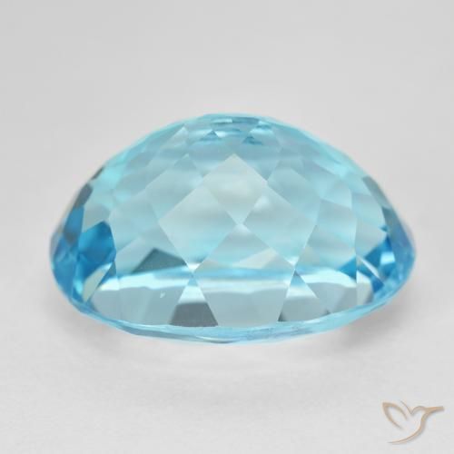 Topaz Gemstone in 20 x 15 mm (calibrated) Size for Sale, Topaz Stone in Swiss Blue Color
