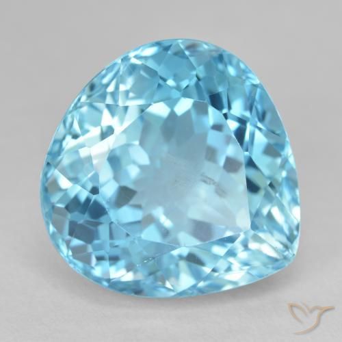 25.68ct Natural Yale Blue Topaz, Pear Shape, VS