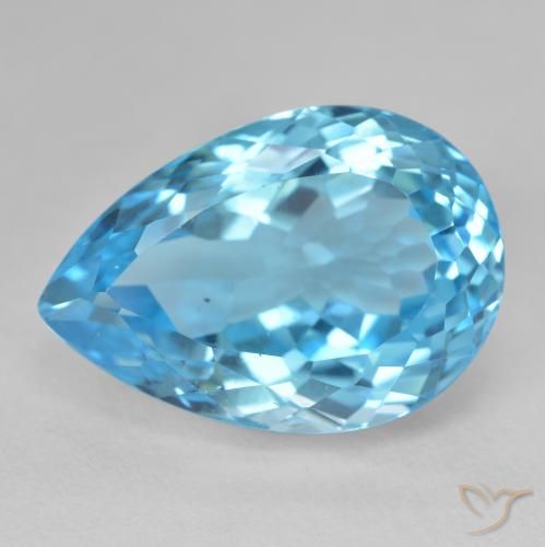 27.17ct Natural Swiss Blue Topaz, Pear Shape, VS
