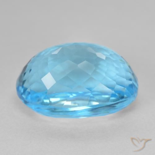 Topaz Gemstone in 19.3 x 13.7 mm Size for Sale, Topaz Stone in Swiss Blue Color