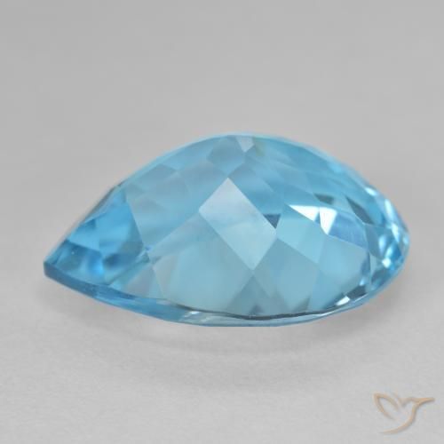 Topaz Gemstone in 22.6 x 16.9 mm Size for Sale, Topaz Stone in Swiss Blue Color