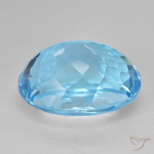 Topaz Gemstone in 20 x 15 mm (calibrated) Size for Sale, Topaz Stone in Swiss Blue Color