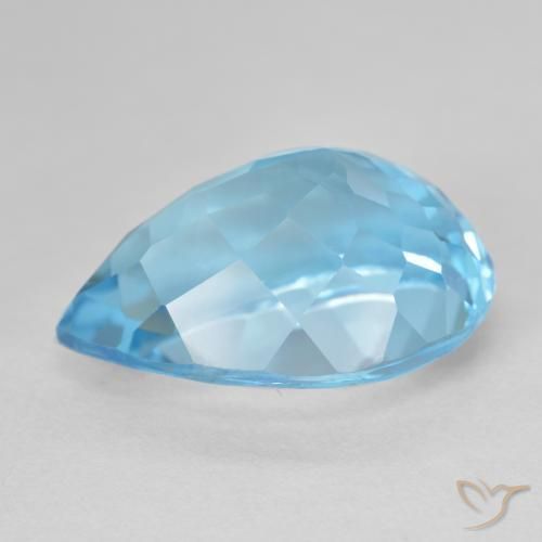 Topaz Gemstone in 20 x 15 mm (calibrated) Size for Sale, Topaz Stone in Swiss Blue Color