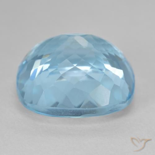 Topaz Gemstone in 17.8 x 16.4 mm Size for Sale, Topaz Stone in Swiss Blue Color