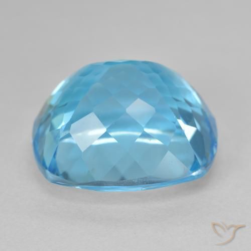 Topaz Gemstone in 17.1 x 15.2 mm Size for Sale, Topaz Stone in Swiss Blue Color