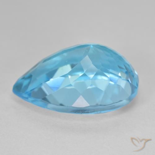 Topaz Gemstone in 22.2 x 15.6 mm Size for Sale, Topaz Stone in Swiss Blue Color